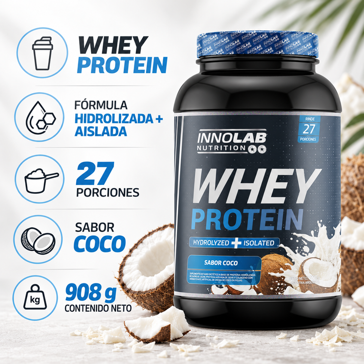 Whey Protein Coco (Hydrolyzed + Isolated) 908g (27 Servings)