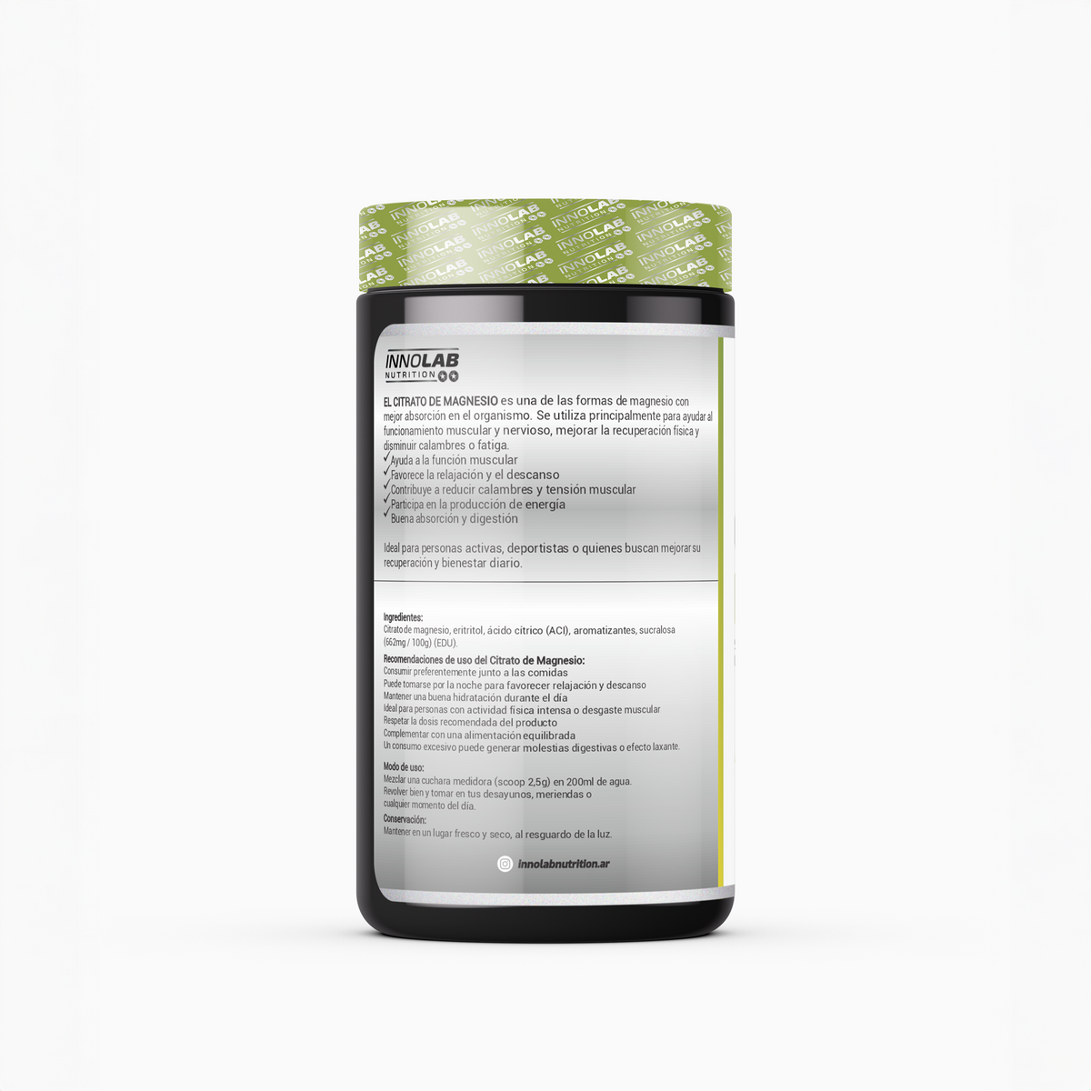 Citrato de Magnesio Sabor lima 200g