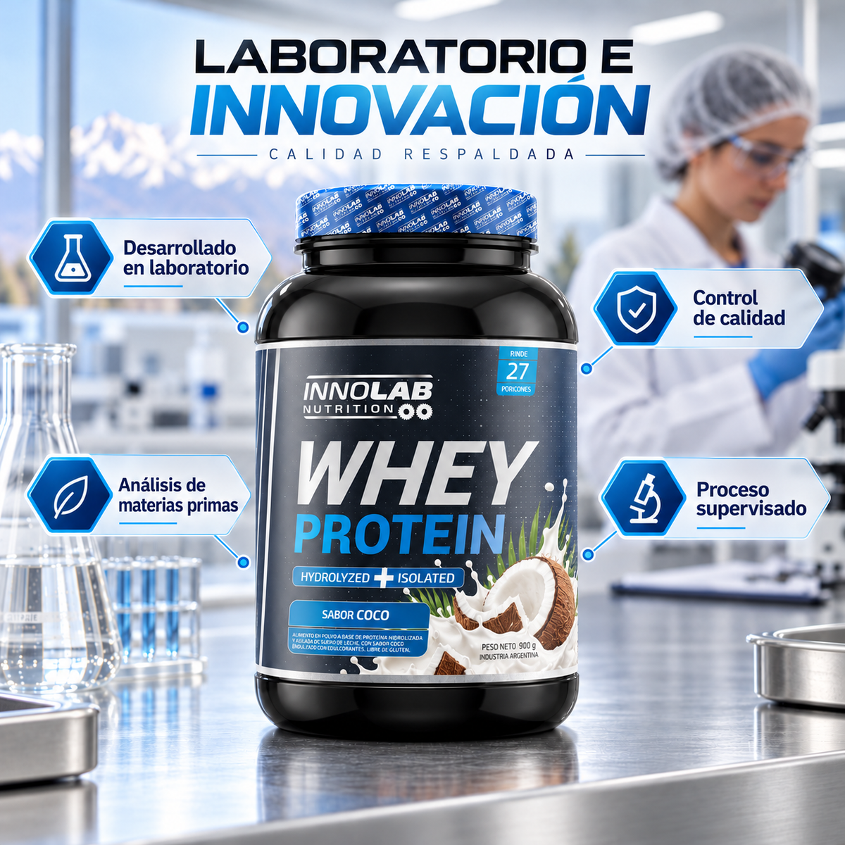 Whey Protein Coco (Hydrolyzed + Isolated) 908g (27 Servings)