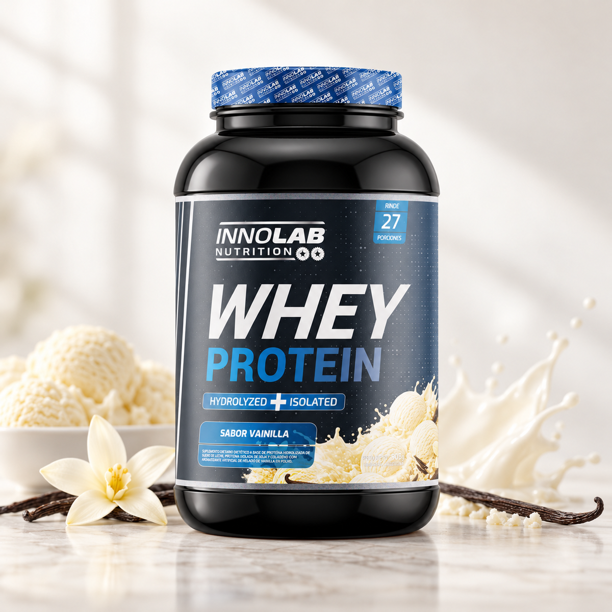 Whey Protein Vainilla (Hydrolyzed + Isolated) 908g (27 Servings)