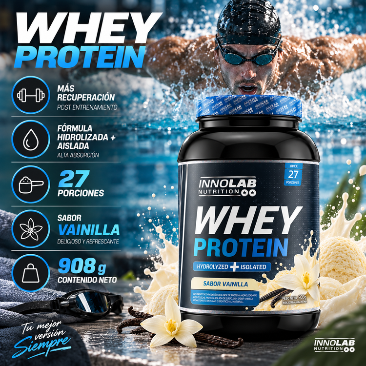 Whey Protein Vainilla (Hydrolyzed + Isolated) 908g (27 Servings)