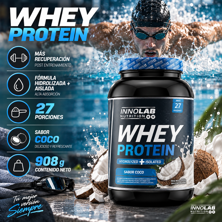 Whey Protein Coco (Hydrolyzed + Isolated) 908g (27 Servings)
