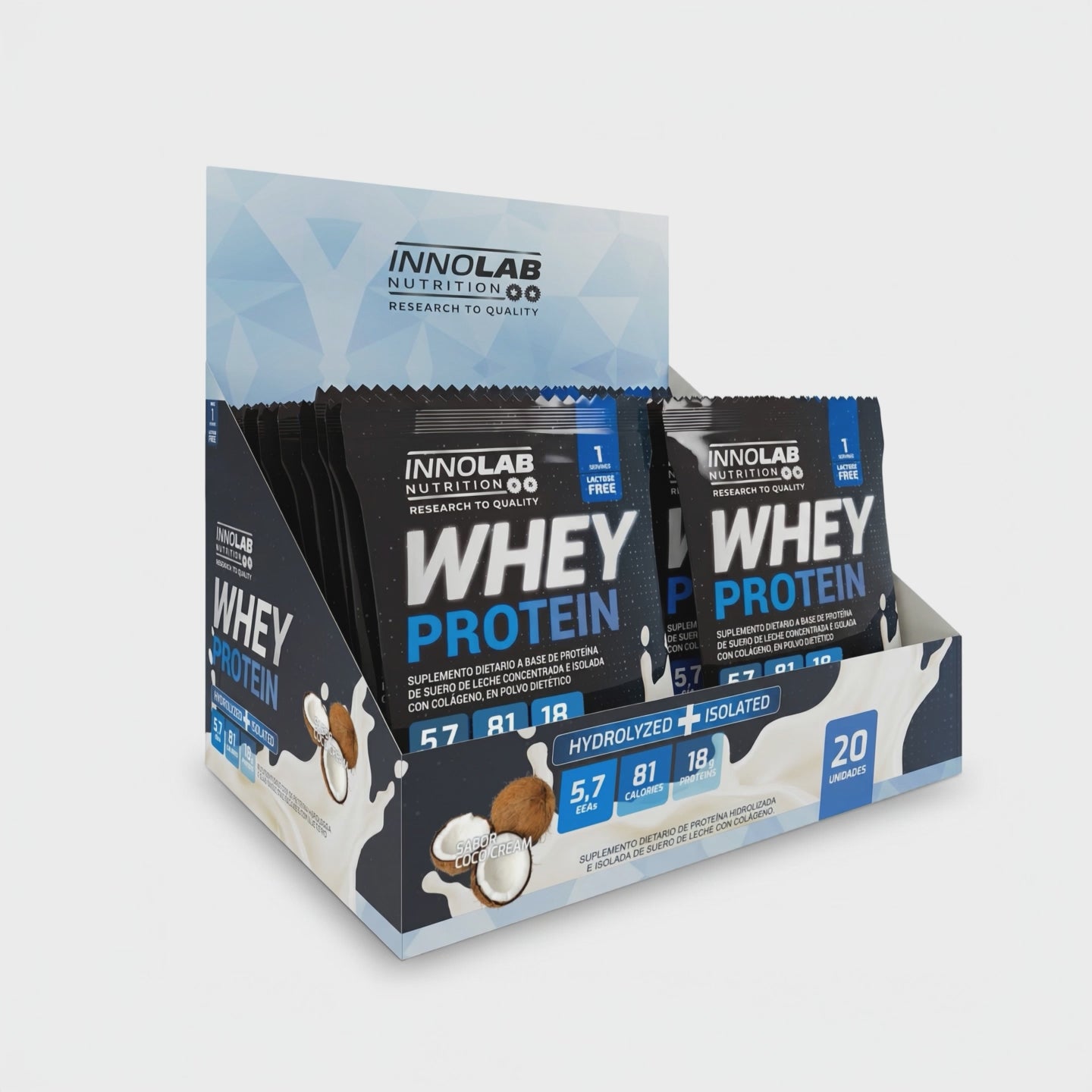 Whey Protein (Hydrolyzed + Isolated) Display x 20 Sobres - Coco Cream